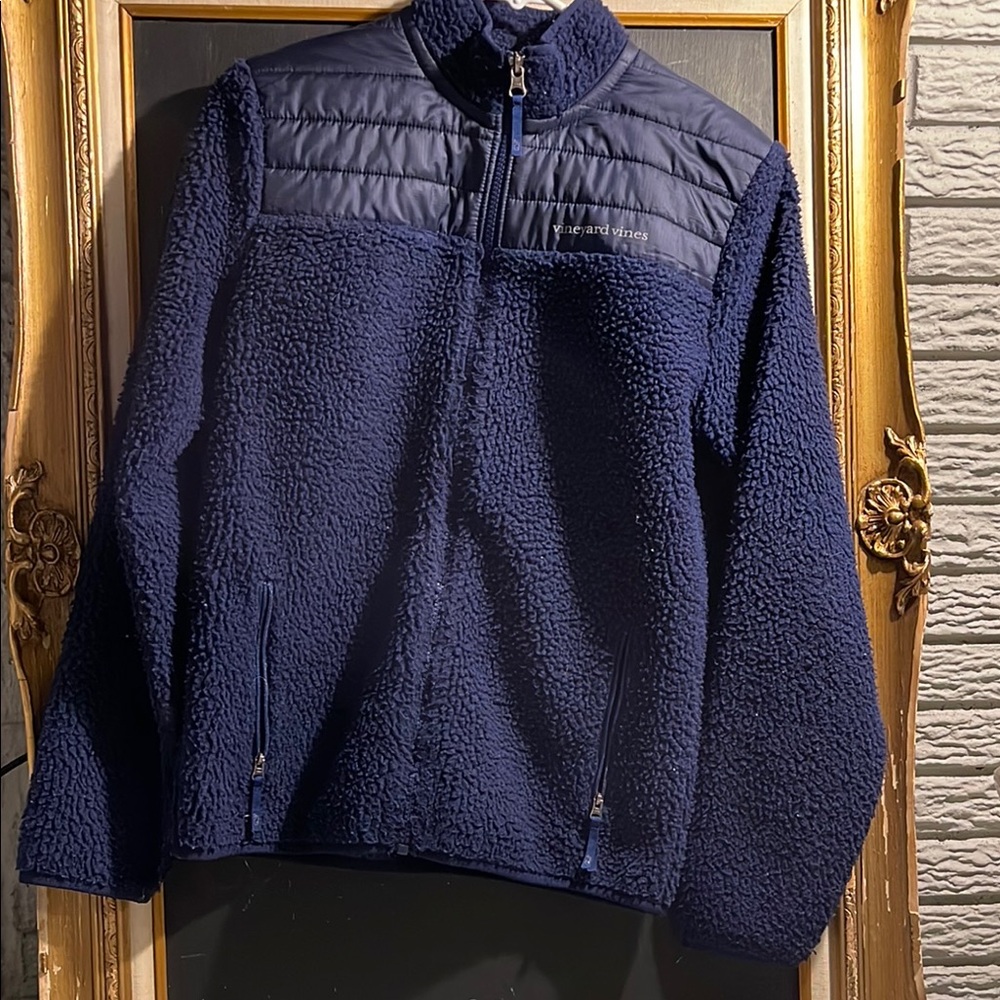 Vineyard Vines Navy Fleece Jacket